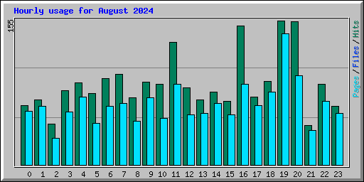 Hourly usage for August 2024